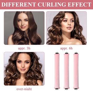 Planchas para el Cabello, Planchas Flexibles para Todo Tipo de Cabello, Secador de Pelo Nocturno con Material Suave, Requiere Calor - Product Image 4