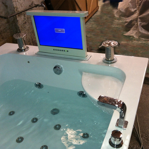 Best Verkopende Goedkope Prijs Indoor Badkamer Baignoire Hoek Jet Whirlpool Tv Acryl Badkuip Vrijstaand Met Whirlpool - Product Image 2