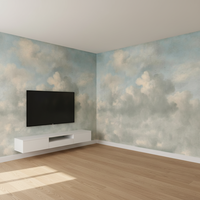 Papel Tapiz Mural Personalizado para Techo, Cielo Azul 3D y Nubes Blancas, Fondo de Techo para Sala de Estar y Dormitorio, Papel Tapiz Fotográfico