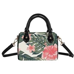 Sıcak Fırsat Özelleştirilmiş Kadın PU Deri Omuz Çantası Pasifik Adası Tasarımı Bayan Çantası Hawaii Tarzı Su Geçirmez Fermuarlı El Çantası - Product Image 5