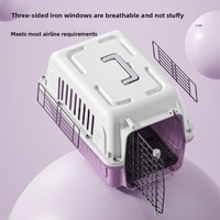 Grande cage d'air transportable en plastique, norme chinoise, avec fermeture à bouton pour chats et chiens - de Can Conkey