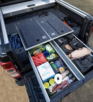 Système de rangement coulissant pour benne de pick-up en acier robuste sur mesure, tapis de protection pour tiroir de chargement pour 4x4 tout-terrain
