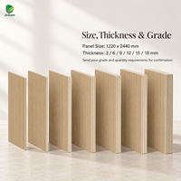 Contreplaqué plaqué Jinbase W-KJ-201 Golden Sand Drift, qualité E0, 1220x2440mm, placages cerisier et zébrano.