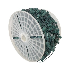 Dây đèn LED trang trí Giáng sinh thương mại <span class=keywords><strong>C9</strong></span>, cuộn 1000', khoảng cách 12 inch, dây xanh 18AWG SPT-1 SPT-2 - Product Image 1
