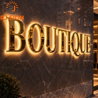Enseigne en lettres 3D lumineuses en acrylique, lettres rétroéclairées par LED avec bandes LED, étanches IP65, signalétique électronique de bureau personnalisée