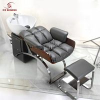 BEIMENG Lit de lavage moderne inclinable pour barbier et salon de coiffure, mobilier de spa confortable, vente en gros