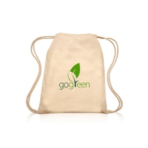 Sac à dos en coton avec cordon de serrage, sac en toile de coton, logo personnalisé, cadeau - Product Image 4