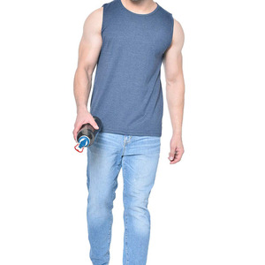 เสื้อกล้ามออกกำลังกายผู้ชาย ระบายอากาศได้ดี น้ำหนักเบา สำหรับฟิตเนส เพาะกาย ทรงเข้ารูป ผ้าริบ ระบายอากาศได้ดี รับผลิตตามแบบ - Product Image 6