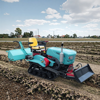 Nouvelle mini motoculteur rotatif agricole durable 35 HP motoculteur rotatif de ferme de rizière amphibie motoculteur rotatif automoteur avec siège