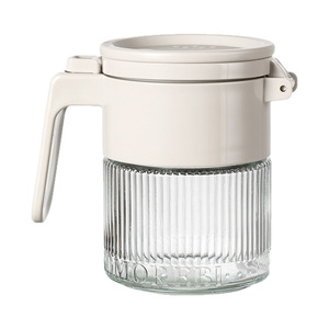 Spice Jar Glass With Handle Plastic Lid For Kitchen Solid Seasonings Storage - Product Image 1