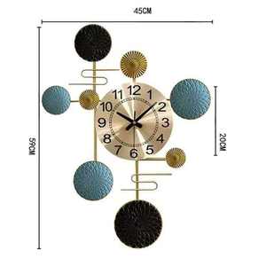 นาฬิกาติดผนังโลหะรูปใบแปะก๊วยสีทองหรูหรางานศิลปะติดผนังที่สร้างสรรค์เหมาะสำหรับห้องนั่งเล่นห้องนอนสำนักงานและตกแต่งบ้าน - Product Image 1