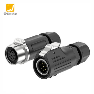 E-Weichat Power Led Display Geautomatiseerde Robot Lp12 M12 Waterdichte Luchtvaart Industriële Power Connector Ip67 2 <span class=keywords><strong>3</strong></span> 4 5 6 7 8 Pin - Product Image 1