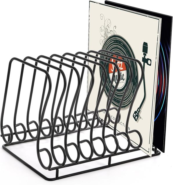 Factory Price Metal Wire Vinyl Record Storage Rack Book Holder for Store Supermarket Home