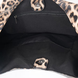 Trendy Leopard Print Tote Bag para Mulheres Grande Designer Handbag Purse Waterproof PU Leather Shoulder Hobo Bag para Viagens Trabalho - Product Image 5