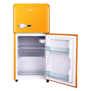 102L fornitura di fabbrica di vendita calda conveniente due porte di <span class=keywords><strong>medie</strong></span> <span class=keywords><strong>dimensioni</strong></span> retro frigorifero congelatore superiore frigorifero inferiore - Product Image 3