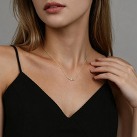 Ensemble de colliers célestes en argent S925 en gros |   Étoile, lune et éclair plaqués or 18 carats |   Pierres Facettées Faux Perles pour Femmes