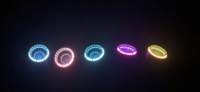 Projecteur de scène à cinq têtes IP66 Tornadoe, lumière mobile LED Wash, contrôle DMX512 et vocal pour concerts, clubs, soirées et discothèques