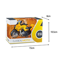 Modèle de moto en alliage miniature à l'échelle 1/14, fonction de recul, lumières et musique, véhicule miniature de motocross pour enfants
