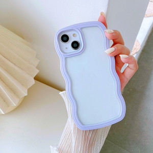 Nouveau fabricant de cas de téléphone <span class=keywords><strong>portable</strong></span> de cadre de vague mignonne de luxe pour l'étui de couverture arrière de téléphone <span class=keywords><strong>portable</strong></span> d'iPhone 15 Tpu - Product Image 4