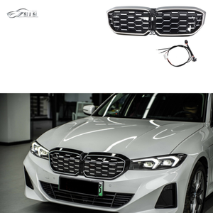 1シリーズI3カーグリルライト2023年 + ダイヤモンド光沢ブラック & シルバーLEDアクセサリーI3フロントバンパーI3グリル - Product Image 1