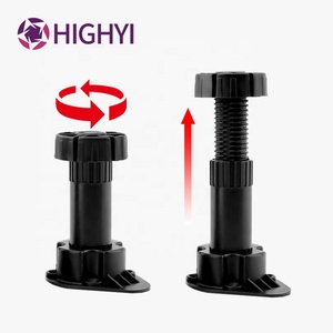 HIGHYI किचन फर्नीचर लेग टेबल हैवी ड्यूटी लेवलिंग फीट एडजस्टेबल प्लास्टिक फीट ऑफिस डेस्क ABS कैबिनेट लेग - Product Image 2