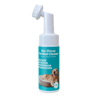 Mousse nettoyante pour animaux de compagnie à brosse rigide intégrée, sans rinçage, non parfumée, détachant et désodorisant pour lits d'animaux, fourniture de toilettage pour animaux domestiques