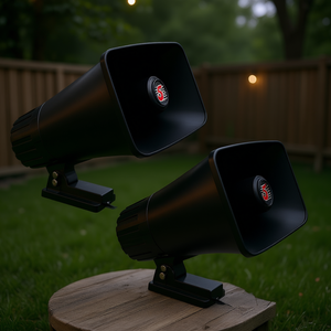 Système audio 65W avec 5 enceintes PA d'extérieur 5x8 pouces à fixation par clip - Product Image 2