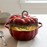 Marmite à soupe en fonte de luxe en forme de citrouille avec couvercle, ensemble de casseroles et de marmites chaudes pour la cuisine - Vente en gros du fabricant