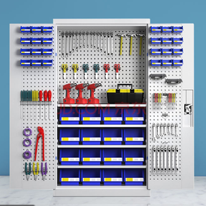 Workshop Garage Storage Equipment Cabinet Heavy Duty Garage 2 Swing Door Steel <b>Tool</b> Cabinet with Drawers and Adjustable Shelves - Product Image 2