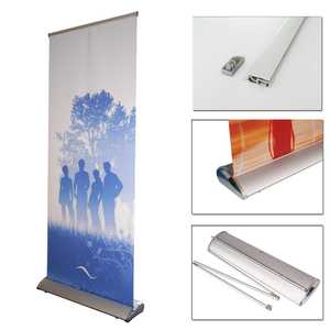Nouvel Arrivage – Support de Bannière Enroulable Portable Rétractable avec Base Large 80*200cm en Aluminium, Impression Numérique CMYK, Montage Sans Outil - Product Image 2
