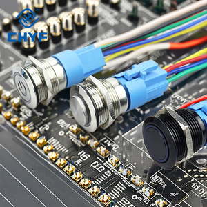 Công Tắc Nút Bấm Kim Loại 12/16/19/22Mm Nút Nguồn Chống Nước Công Tắc Nút Tự Khóa Đèn LED Tròn Phẳng 5V <span class=keywords><strong>12V</strong></span> 24V 220V - Product Image 1