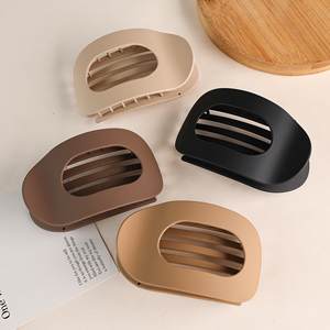 复古韩版女性树脂几何塑料发夹发饰哑光鸭嘴发夹爪女性发夹 - Product Image 5
