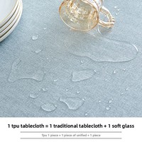 Nappe de table en PVC tissé personnalisable, imperméable, résistante à l'huile, sans lavage, de luxe léger, haut de gamme, couleur unie, pour salle à manger