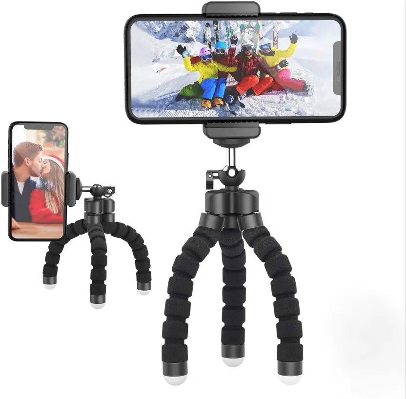 Großhandel Metall Aluminium Sport kamera Telefon Stativ Stand halter Premium Smart Small Selfie Stick Octopus Telefon Stativ mit 1/4