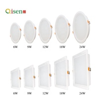 Interrupteur CCT ultra-plat 28 mm 110-265 V SDCM≤7 120 °   Luminaire LED encastré PS LGP CE EMC, panneau lumineux LED encastré