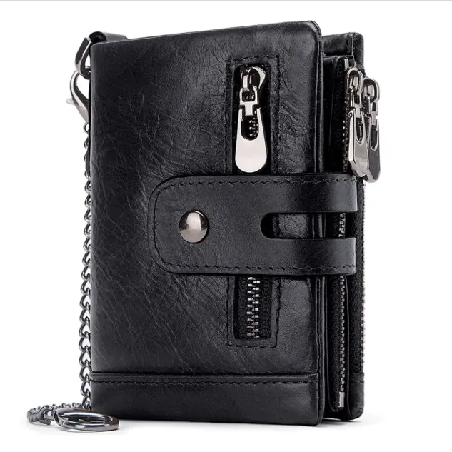 2022 summer daily use wholesale and custom leather wallet with zipper