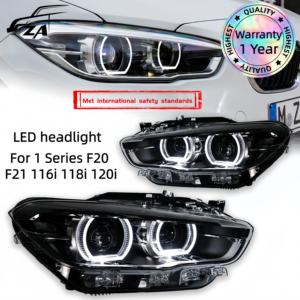 Phares LED de haute qualité 6000K pour F20 F21 116i 118i <span class=keywords><strong>120i</strong></span>, design de lentille de projecteur, feu de jour DRL, signal lumineux, 8000 lumens, automobile - Product Image 1