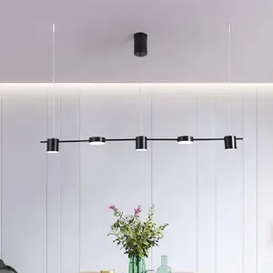 Moderne minimalistische LED-beleuchtung kreative designerstreifen beleuchtung armaturen led kronleuchter nordisch esszimmer-kronleuchter