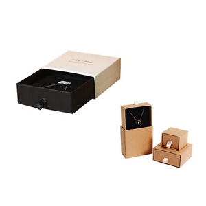 Caja de Regalo de Joyería con Cajón Deslizante Rígido y Logotipo Personalizado OEM de Barley, Caja de Papel para Empaque de Joyería - Product Image 4