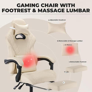 Échantillon gratuit Chaises de jeu <span class=keywords><strong>Recaro</strong></span> Amg de marque privée pour bureau de course avec accoudoir à pieds en acier rose à led de massage Jeux pour femmes Chaise de jeu - Product Image 4
