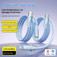 Câble de données USB-A USB-C compatible 100W Super Flash Charge pour téléphones Android, tablettes, ordinateurs portables, charge super rapide