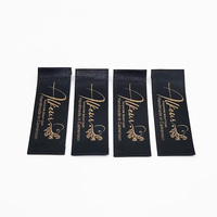 Marque de commerce personnalisée Logo Plus Tissu Entretien Étiquette de taille tissée pour vêtements en jean