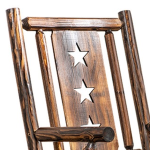 Sedia a <span class=keywords><strong>dondolo</strong></span> in legno massello per esterni e interni, con braccioli, resistente alle intemperie, per giardino e patio - Product Image 3