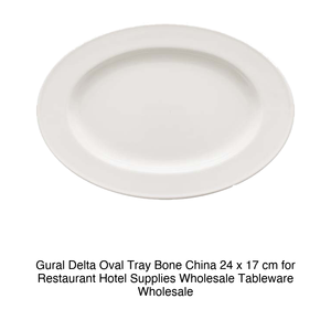 Plat de service ovale en porcelaine fine Delta 24 × 17 cm Gural -6 - Product Image 2