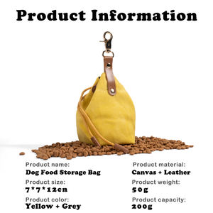 HanYang OEM Custom Portable Pet Snack Bag Outdoor <span class=keywords><strong>Dog</strong></span> Food Pouch Canvas <span class=keywords><strong>Dog</strong></span> Food Storage Bag coulisse <span class=keywords><strong>Dog</strong></span> Treat Training Bag - Product Image 4