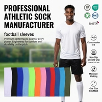 Chaussettes sans Pieds de Football Personnalisées avec Logo, Qualité Excellente, Manches de Compression Mollet de Football, Jambières de Football