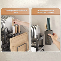 Égouttoir à vaisselle pratique grande capacité pour comptoir, support de rangement pour bols, assiettes et ustensiles
