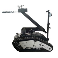 Châssis de robot chenillé électrique en acier au carbone RC 880t à haute capacité de charge, plateforme de robot à chenilles en caoutchouc UGV SAFARI-880T 48V1000W DC