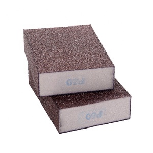 Bloc de ponçage broyé au sable éponge DMS papier de verre 25*70*100mm bloc d'éponge de ponçage abrasif d'oxyde d'aluminium avec main pour le meulage - Product Image 4