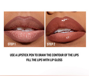 Lápiz Labial Mate de Doble Punta Personalizado, Brillo Labial, Espejo Labial, Herramienta de Maquillaje Líquido de Estilo Moderno con Ingredientes Minerales, Empaquetado en Caja - Product Image 6